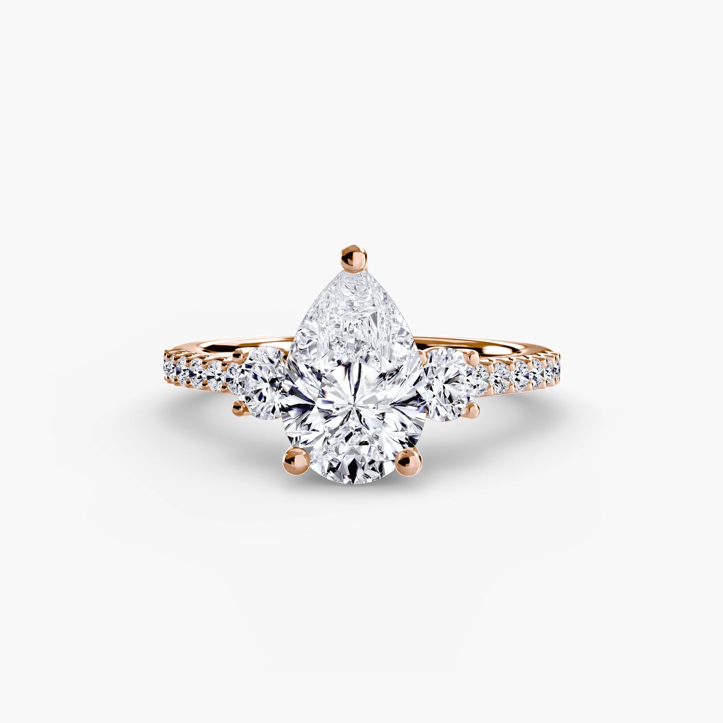 natural round diamond 0.40ct band top view