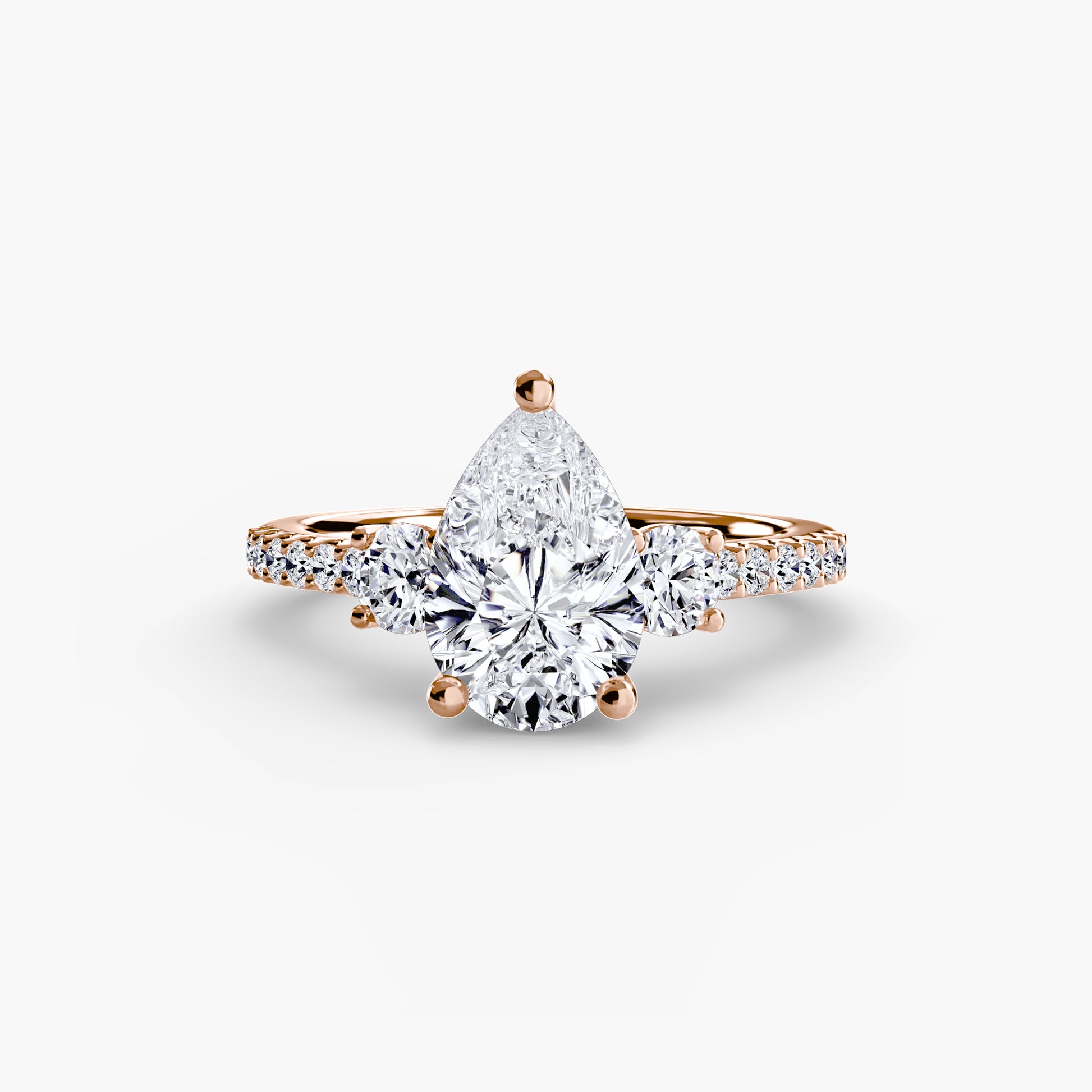 natural round diamond 0.40ct band top view