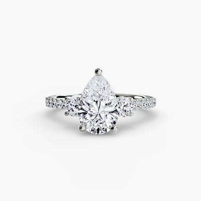 natural round diamond 0.40ct band band detail