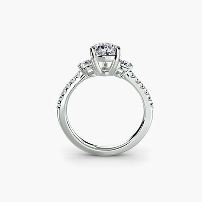 natural round diamond 0.40ct band side angle
