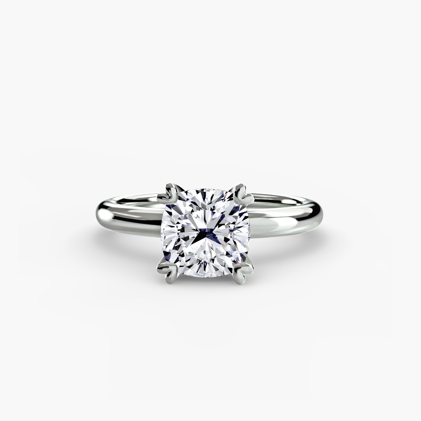natural diamond ring on white background