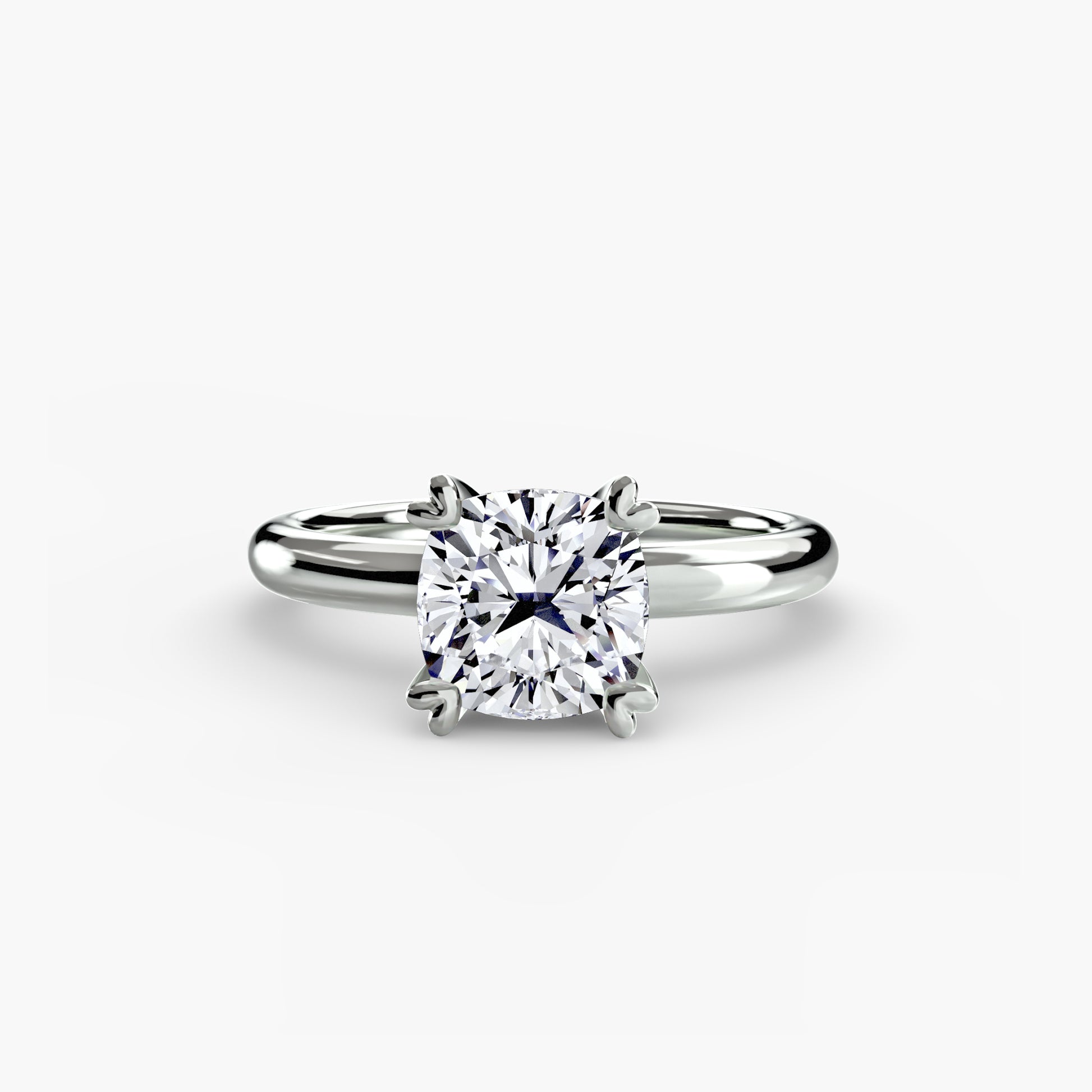 natural diamond ring on white background