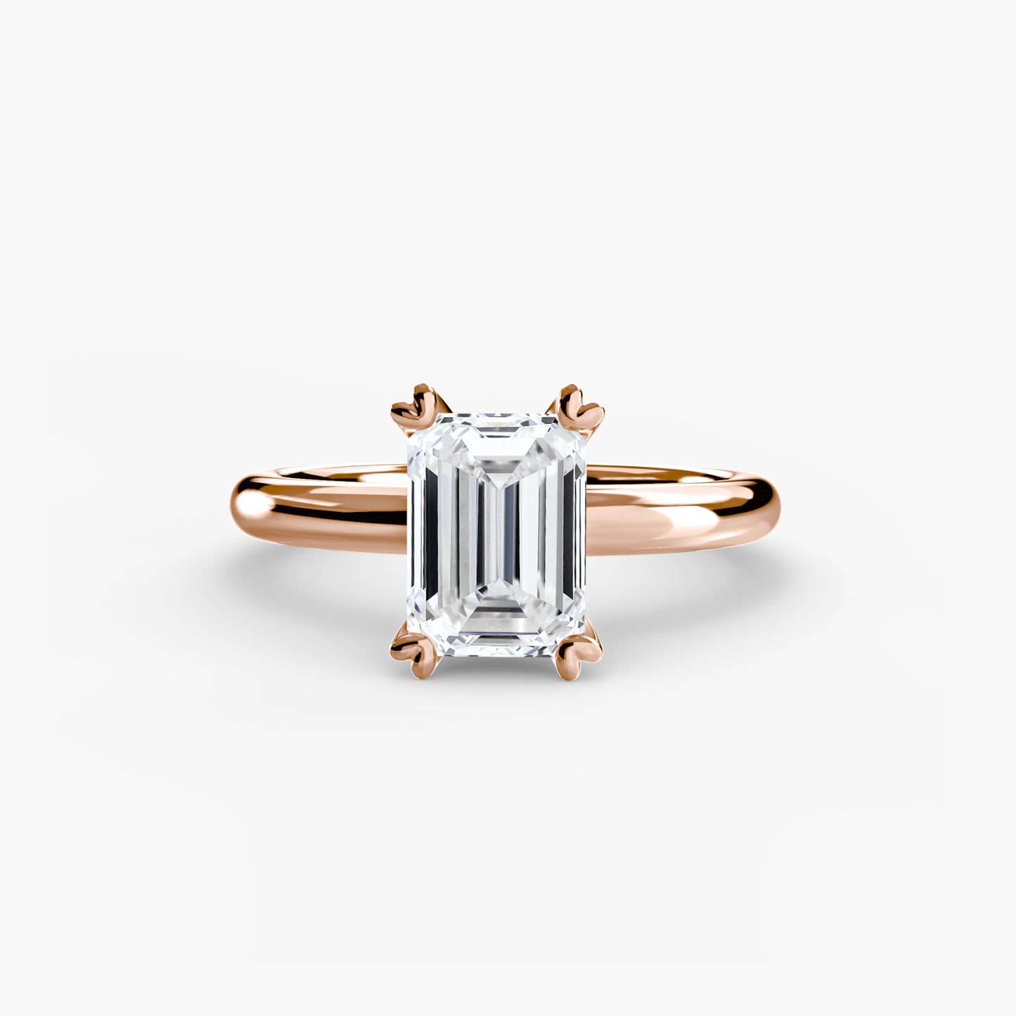 natural diamond ring back view