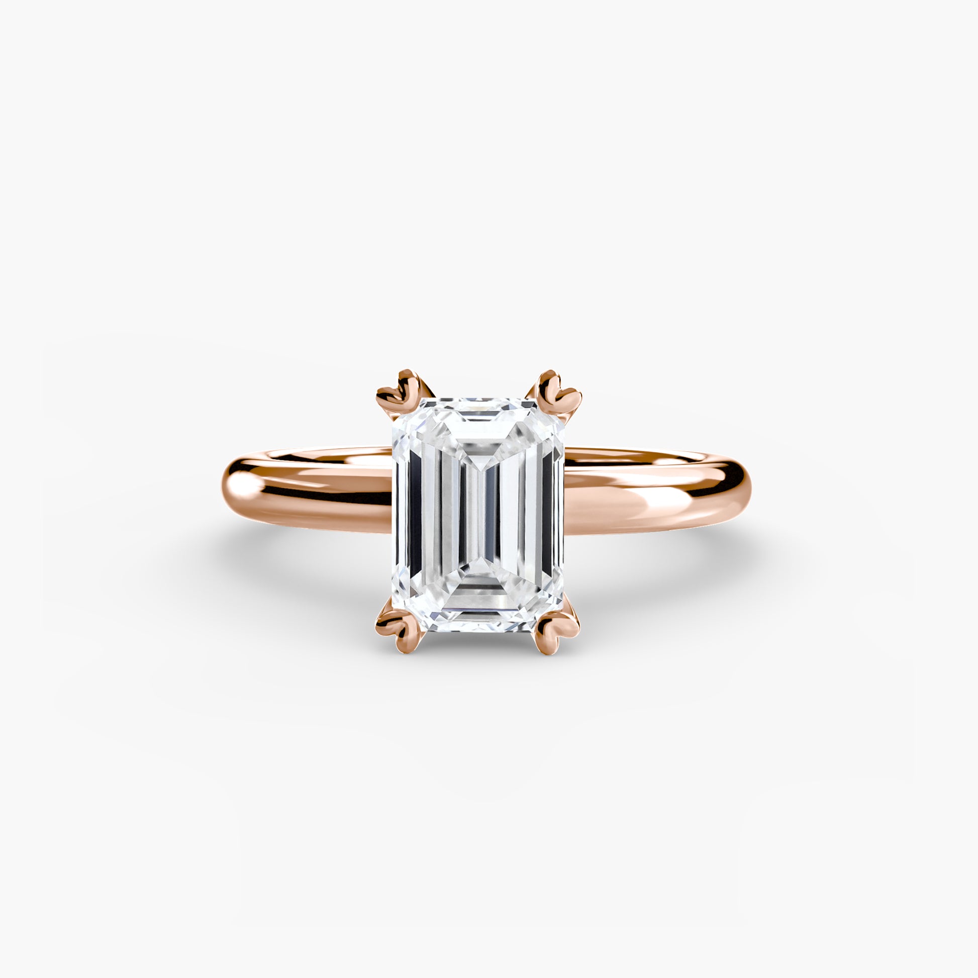 natural diamond ring back view