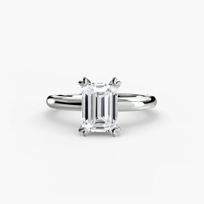 natural diamond ring back view
