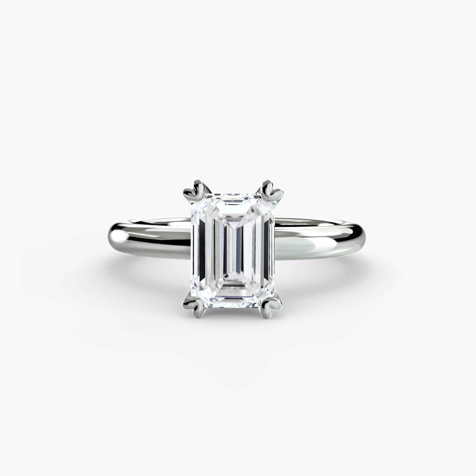 natural diamond ring three quarter angle