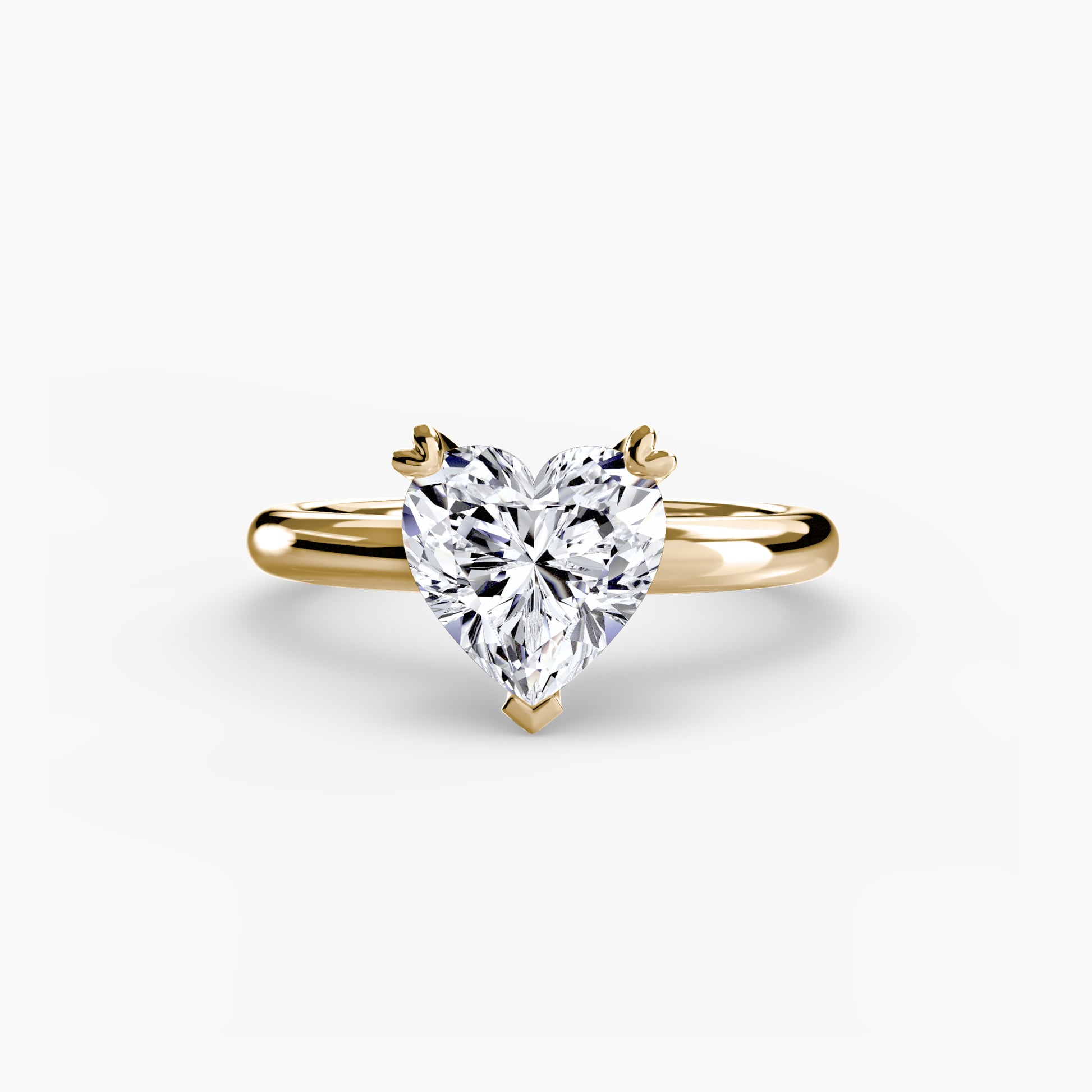 natural diamond ring on white background
