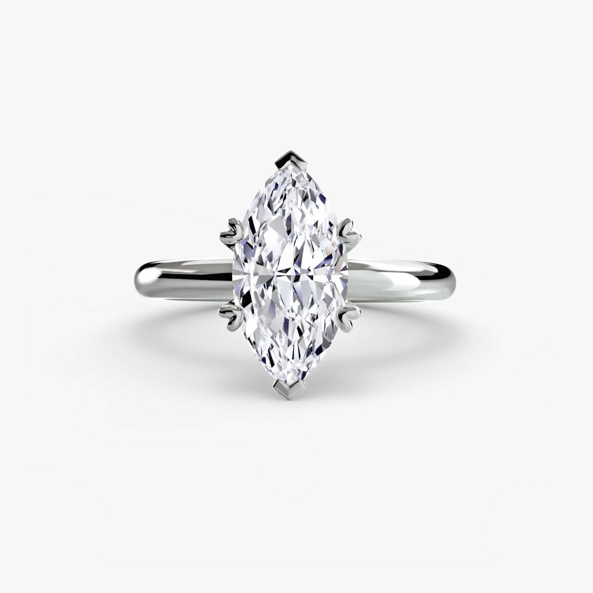 natural diamond ring back view