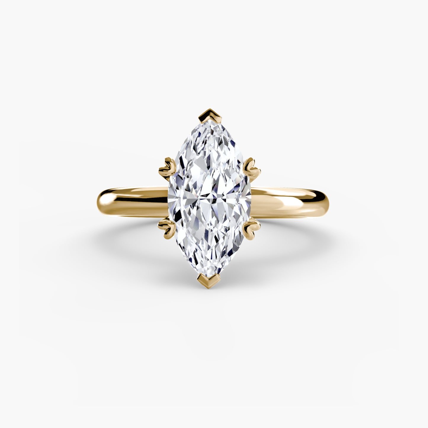 natural diamond ring three quarter angle