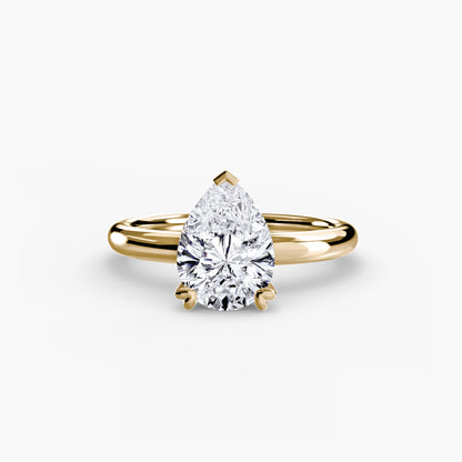 natural diamond ring top view