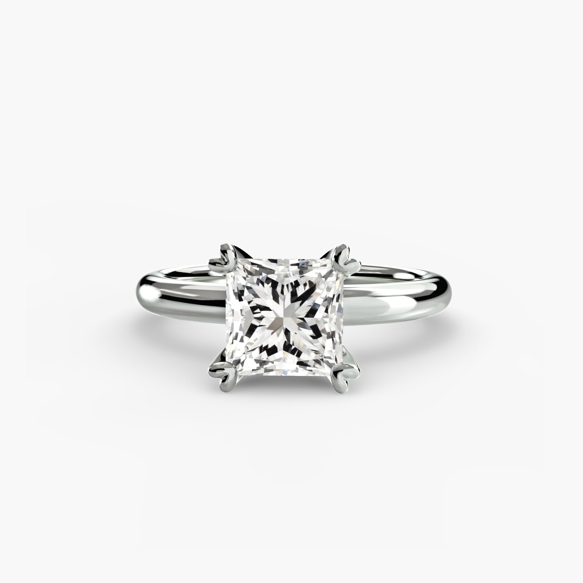 natural diamond ring profile view