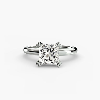 natural diamond ring three quarter angle