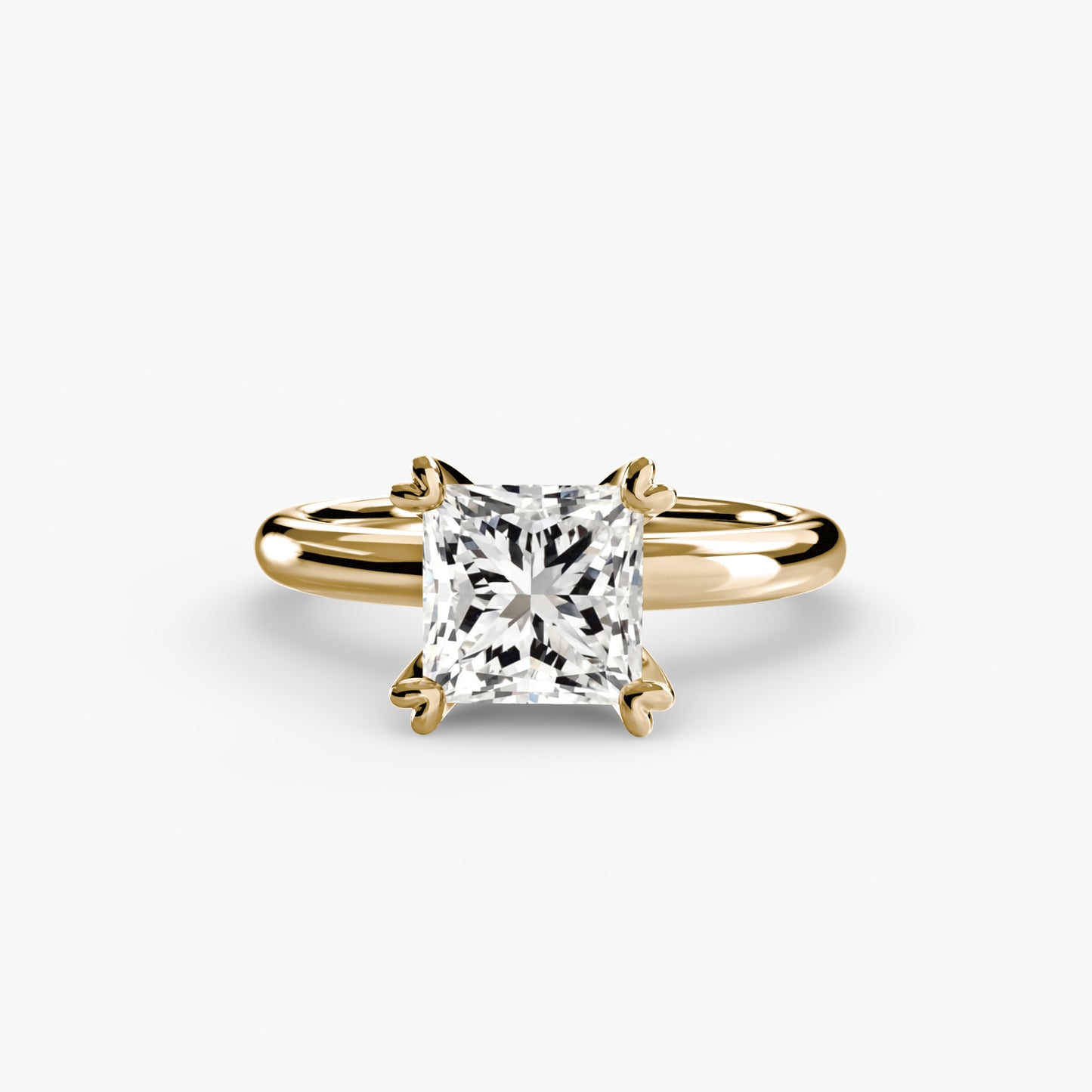 natural diamond ring back view