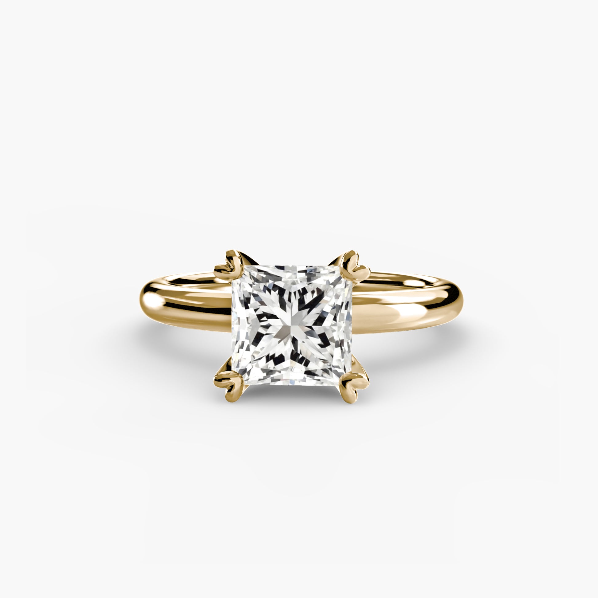 natural diamond ring back view