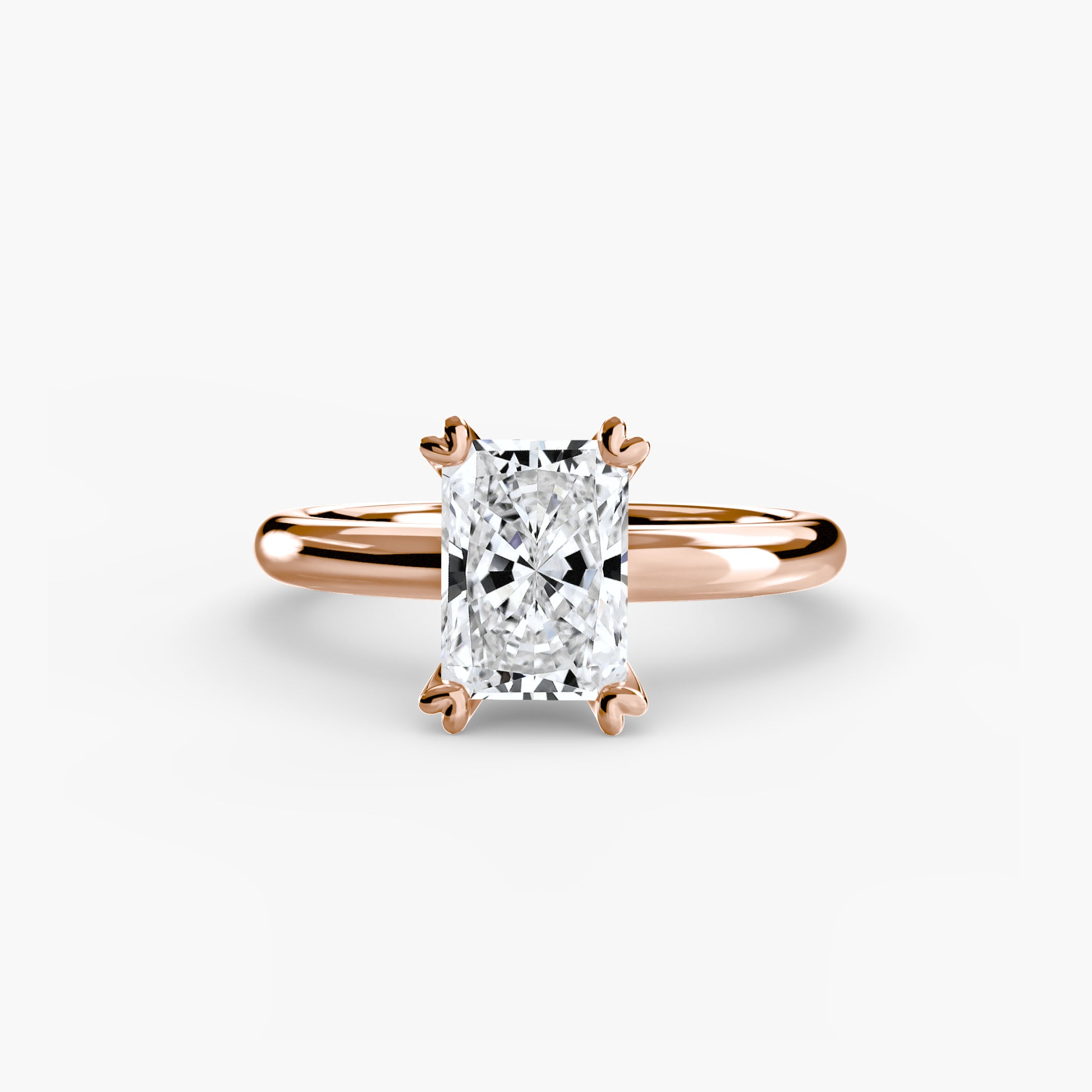 natural diamond ring front view