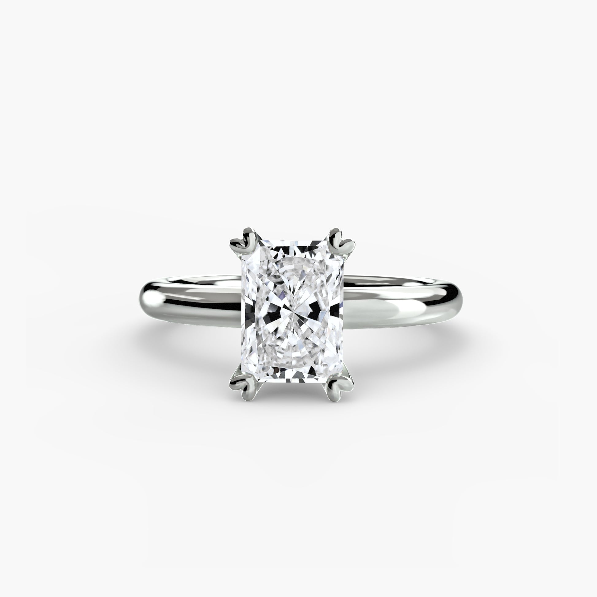 natural diamond ring back view