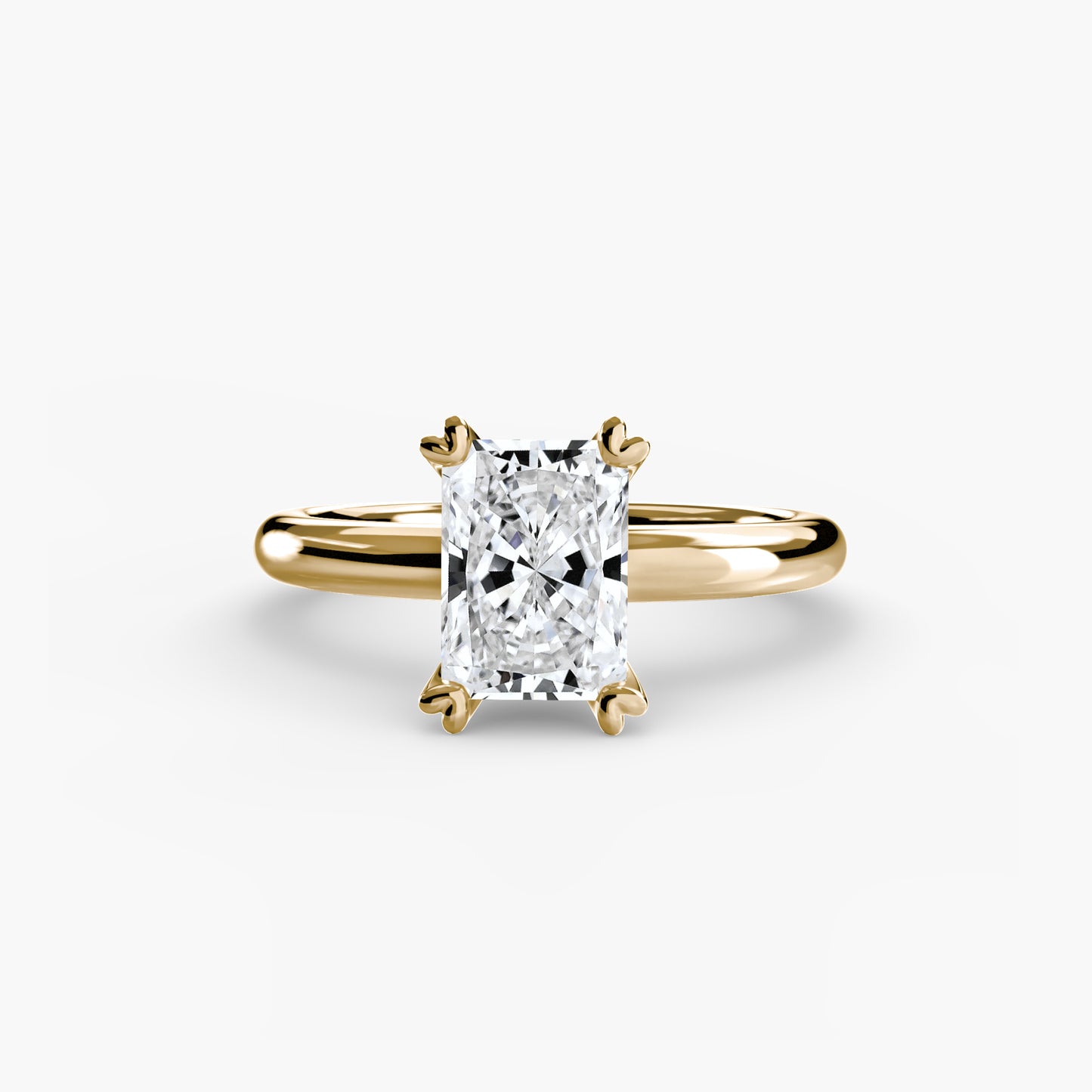 natural diamond ring three quarter angle
