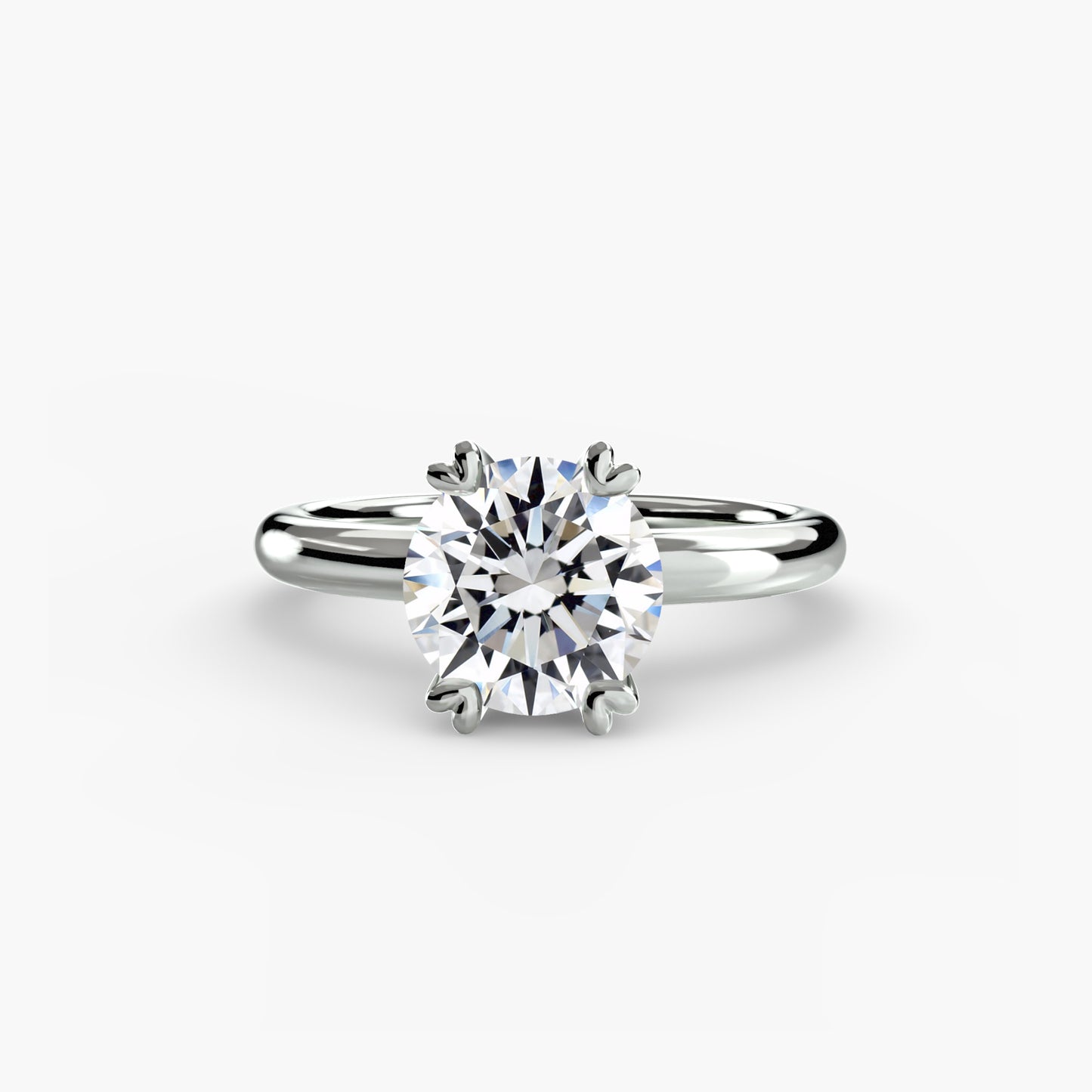 natural diamond ring on white background