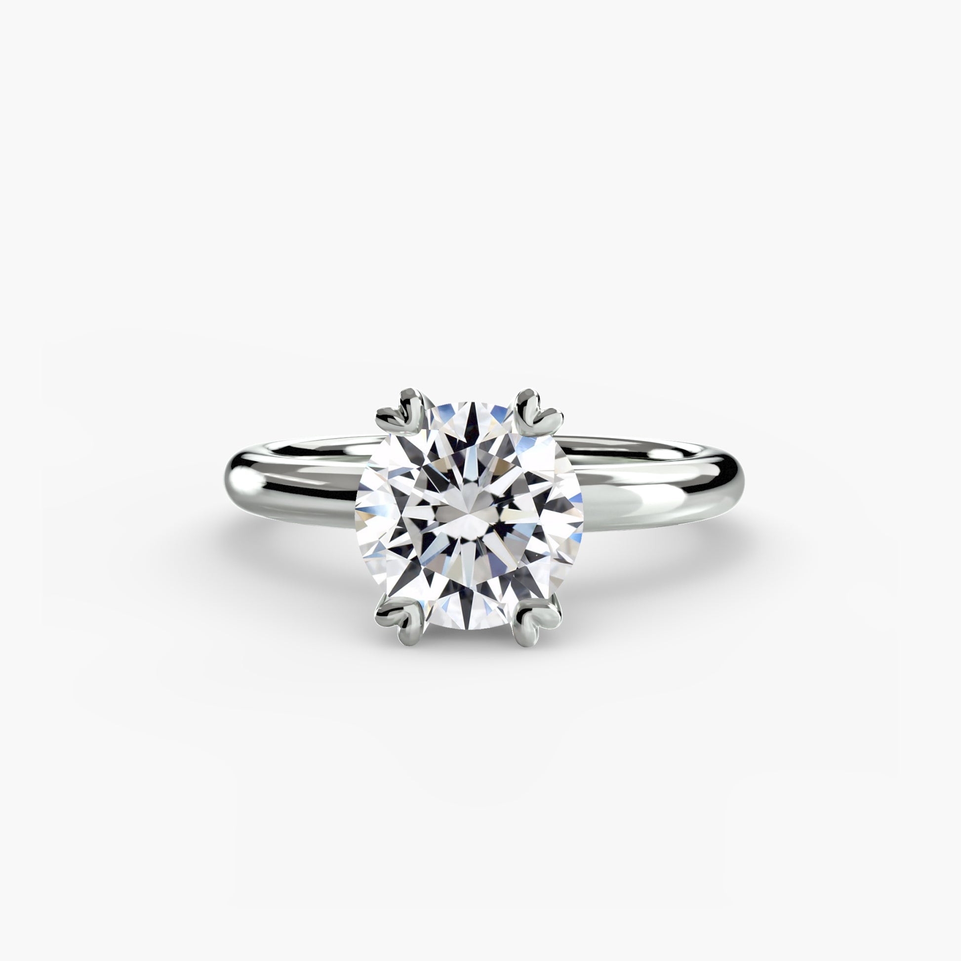 natural diamond ring top view