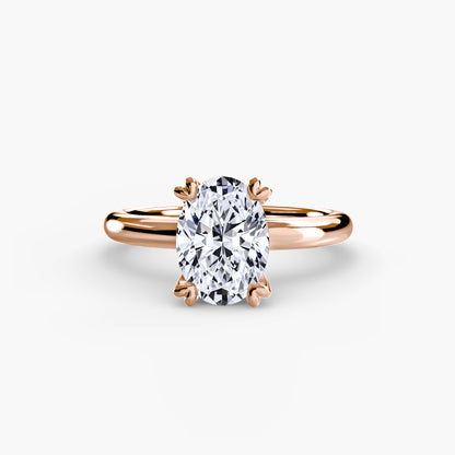 natural diamond ring back view