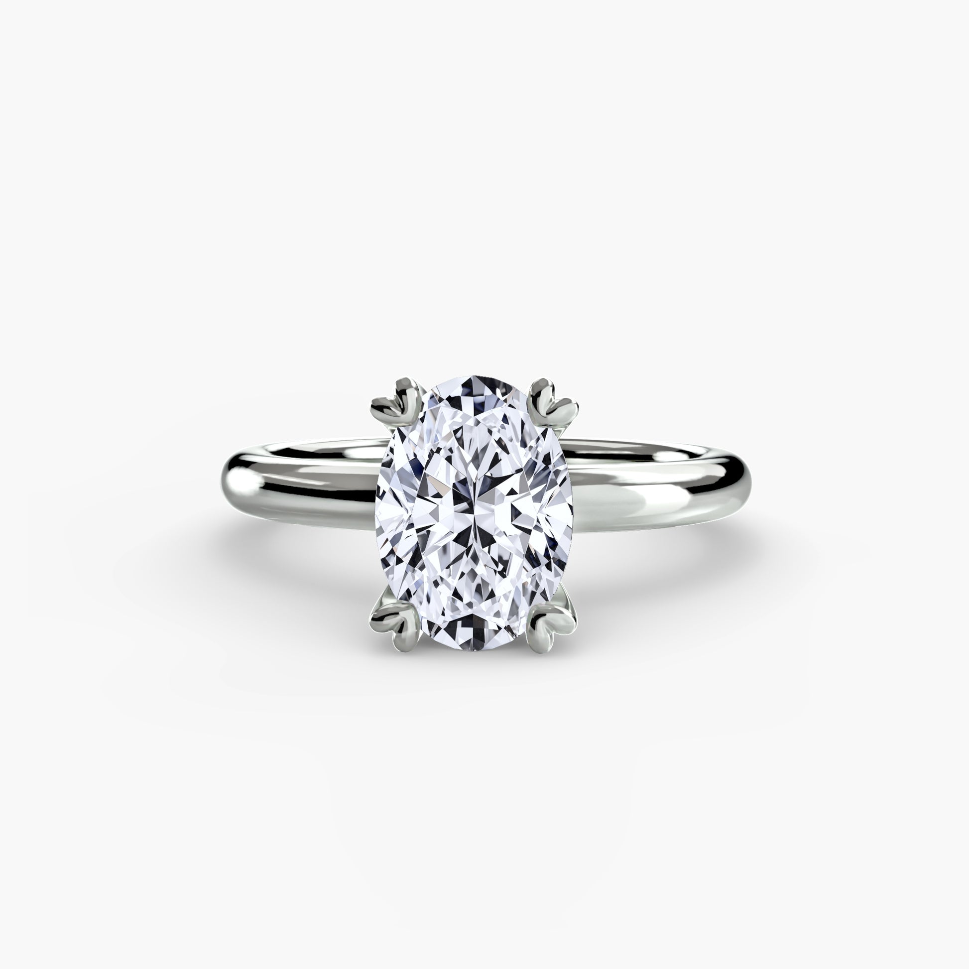 natural diamond ring profile view