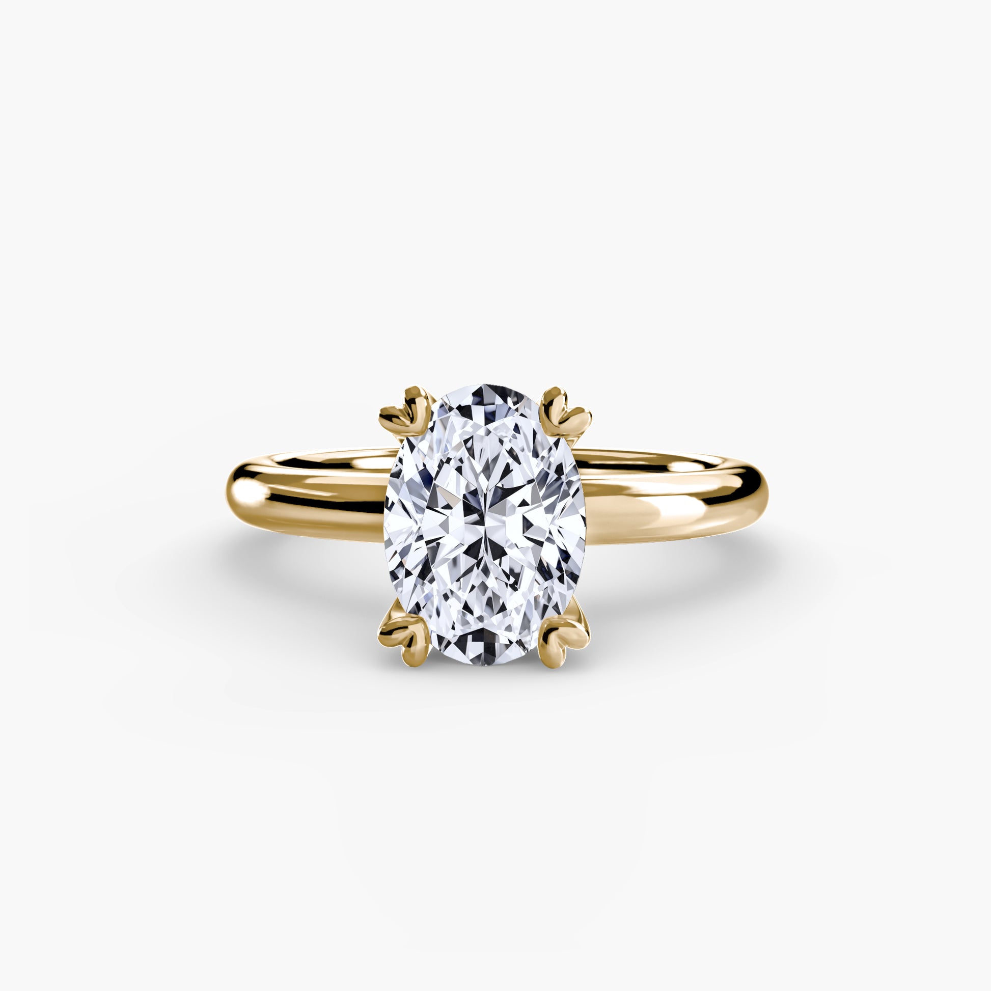 natural diamond ring front view