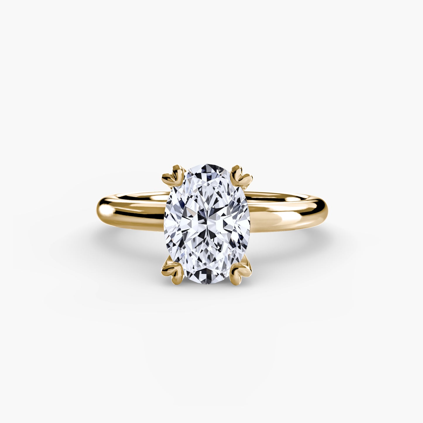natural diamond ring profile view