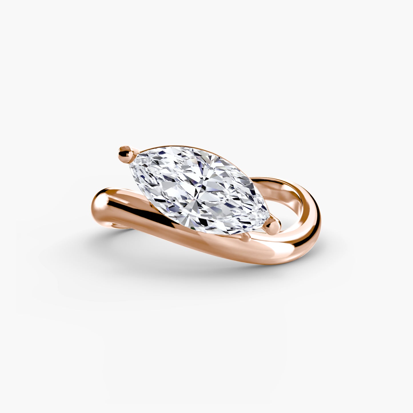 natural diamond ring top view