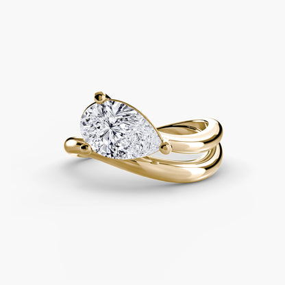 natural diamond ring close up detail