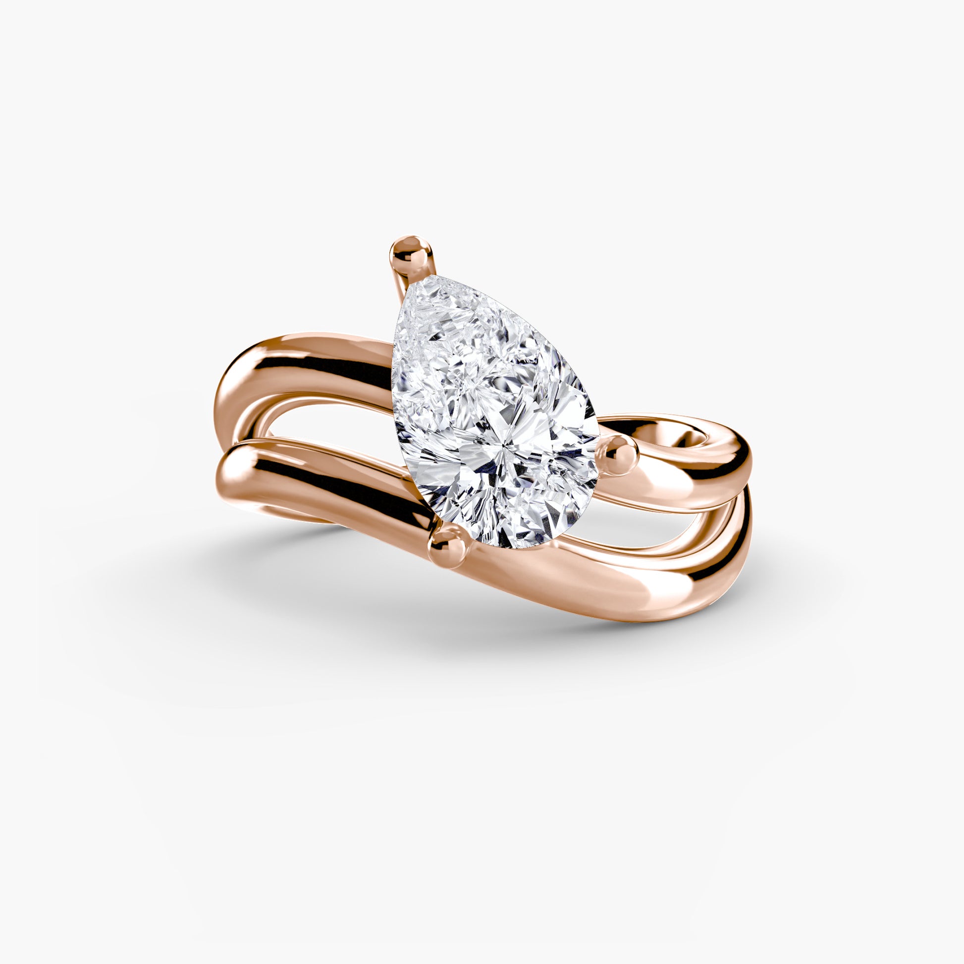 natural diamond ring top view