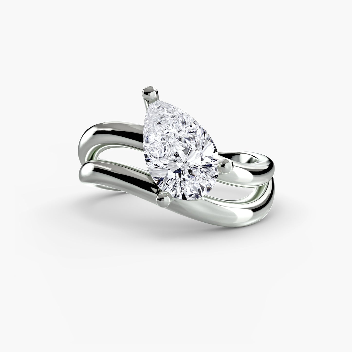 natural diamond ring profile view