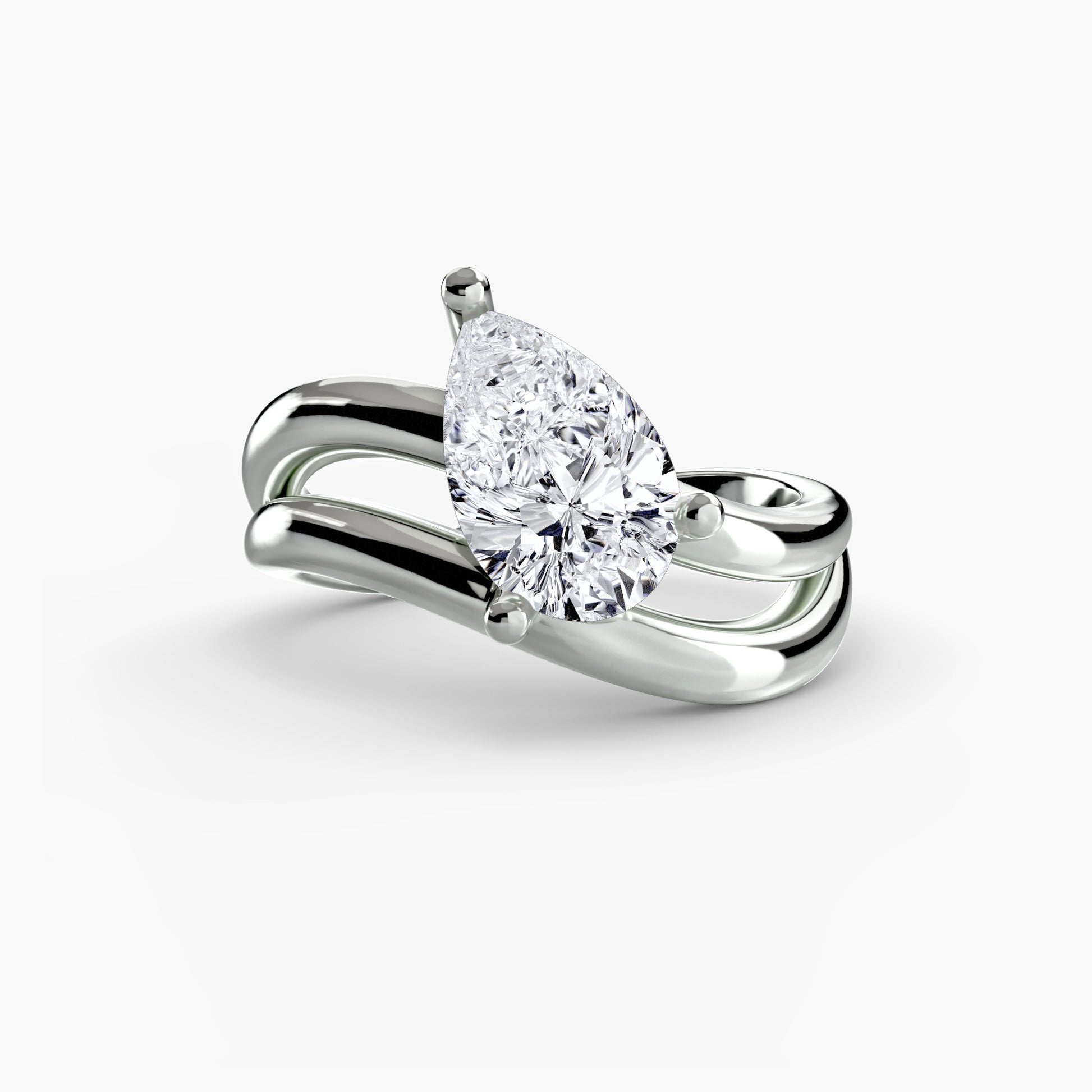 natural diamond ring profile view