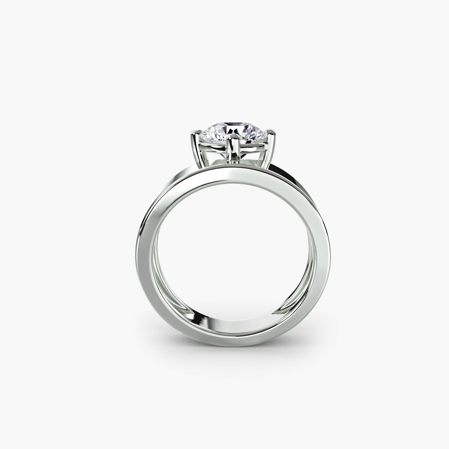 natural diamond band side angle