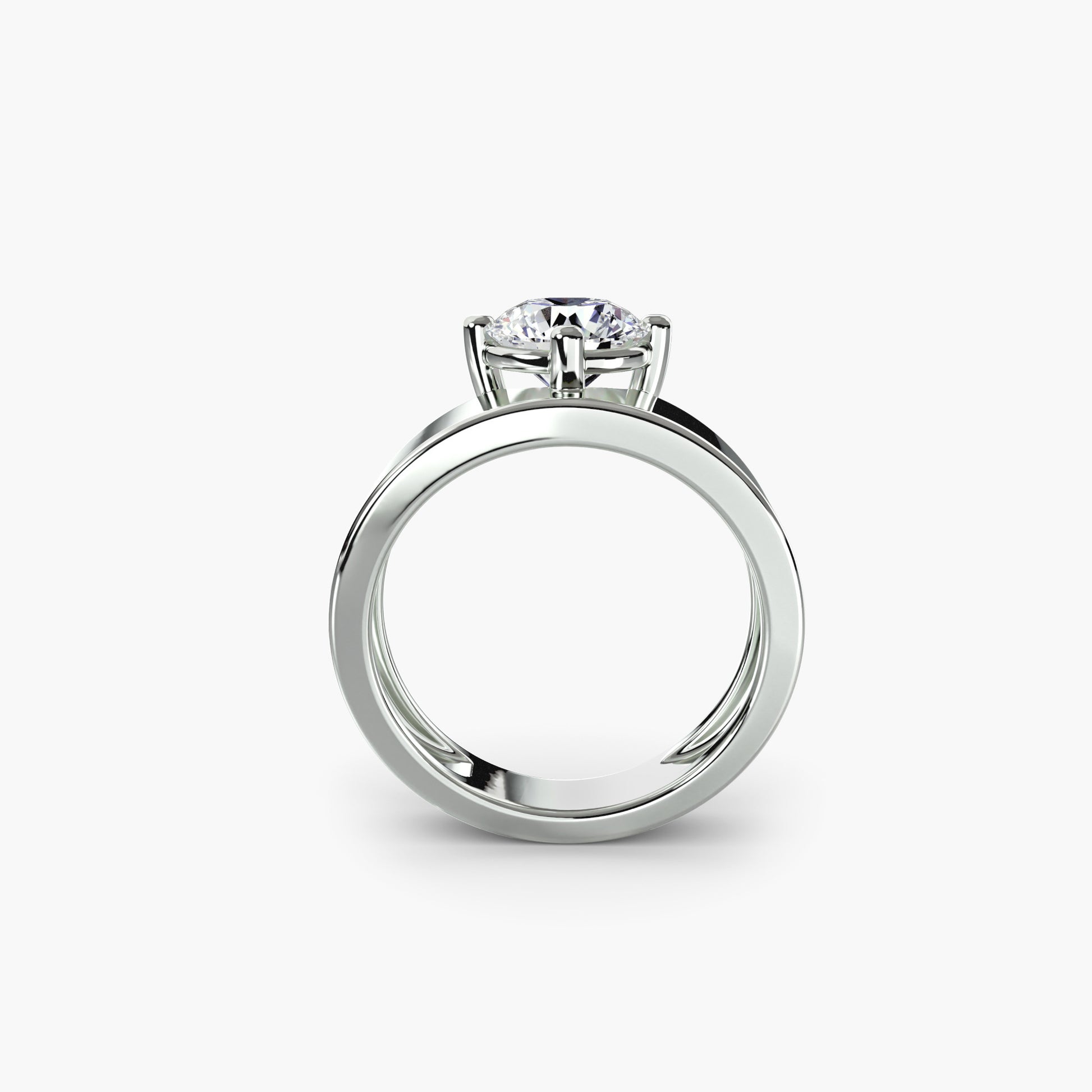 natural diamond band side angle