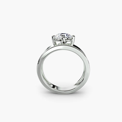 natural diamond band side angle