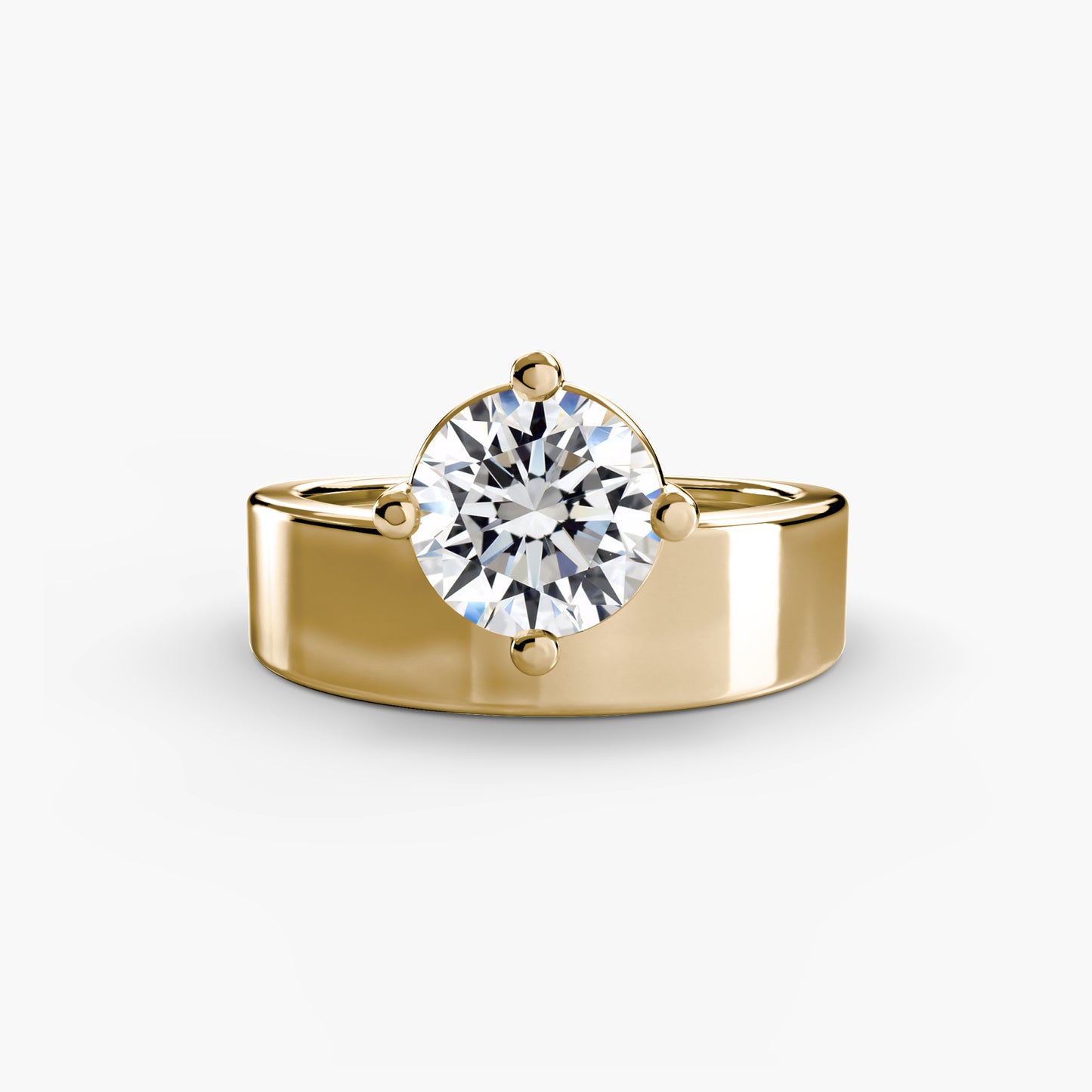 natural diamond band three quarter angle