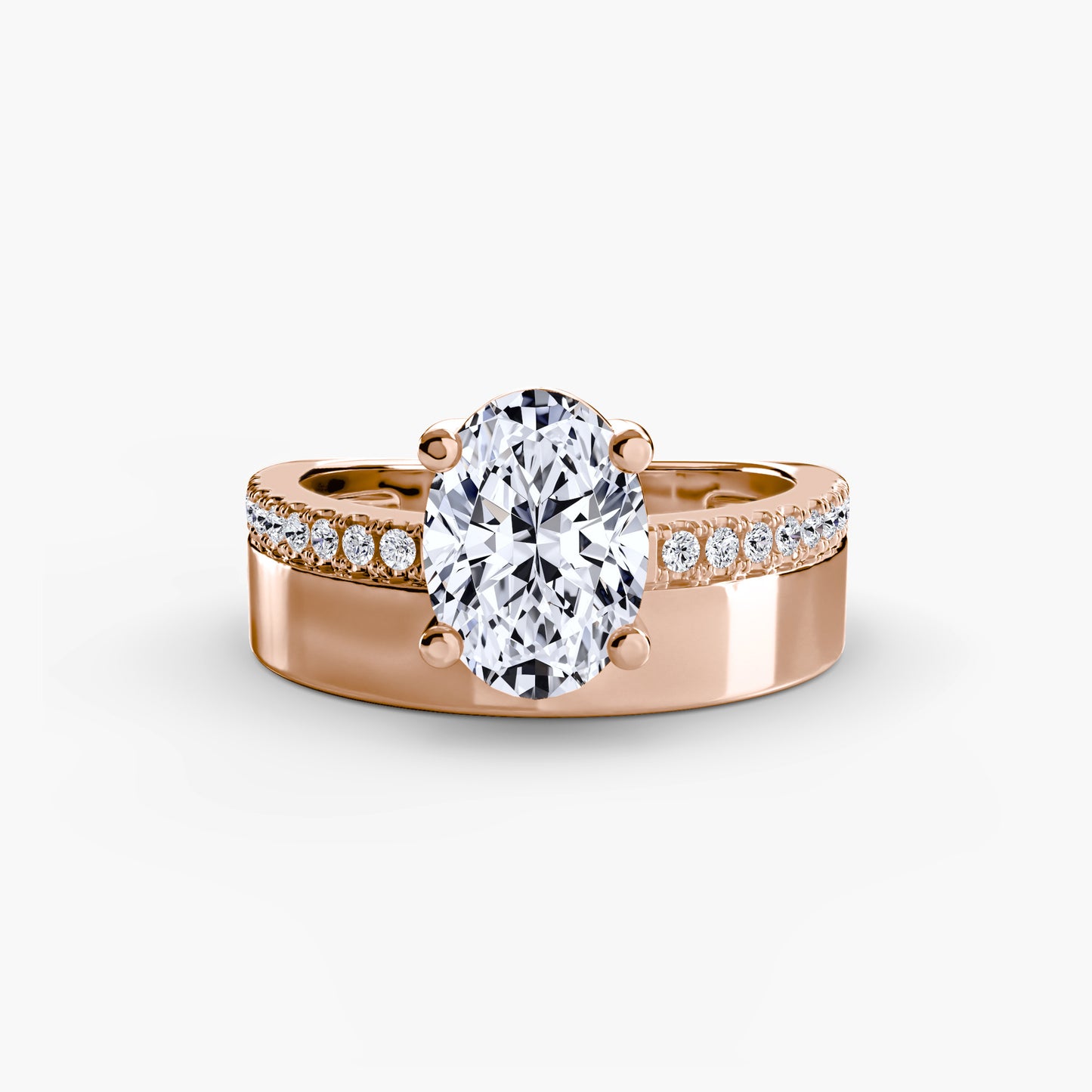 natural round diamond 0.13ct band with diamond accents