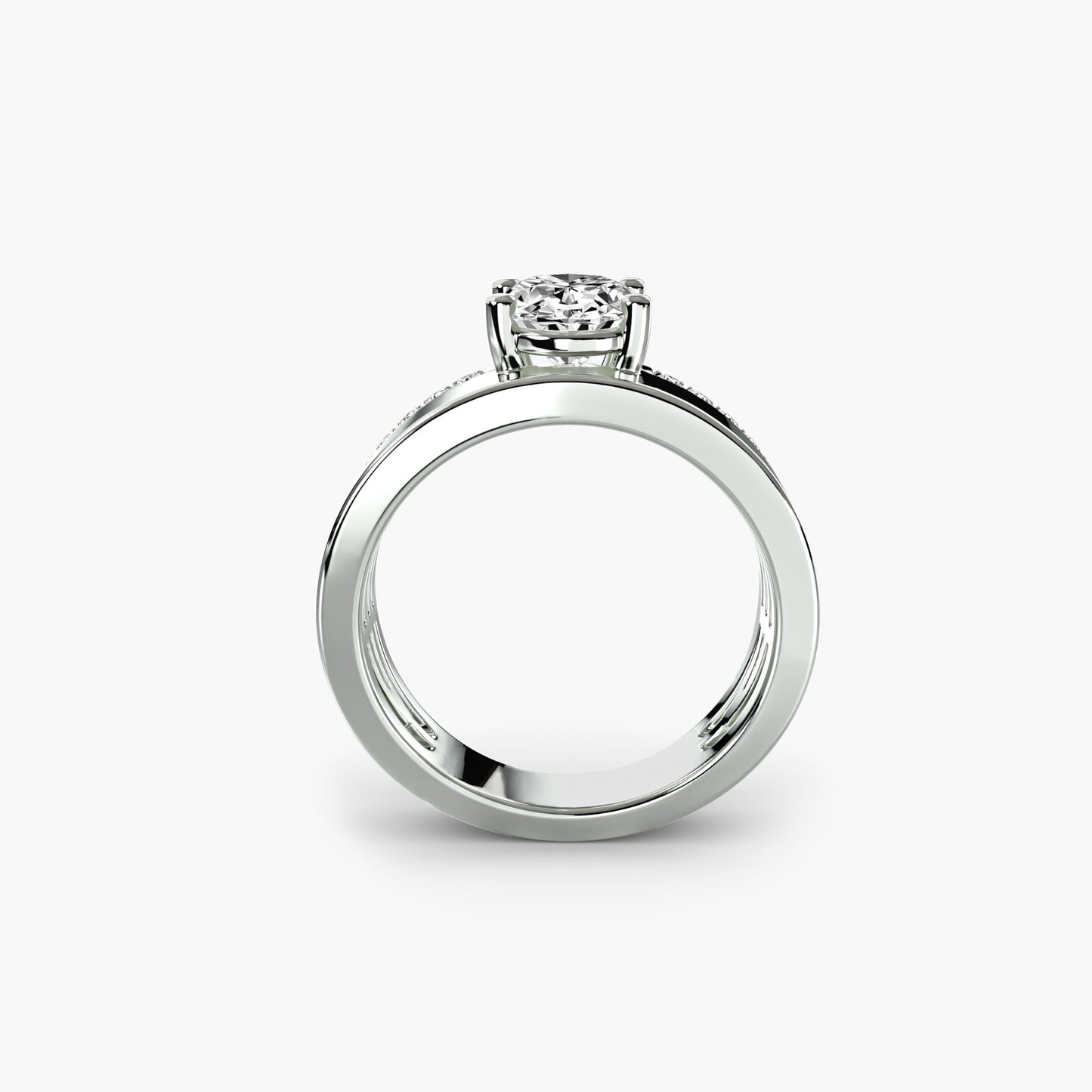 natural round diamond 0.13ct band side angle