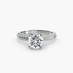Natural Solitaire with Pavé