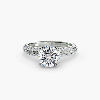 natural round diamond 0.36ct other front view