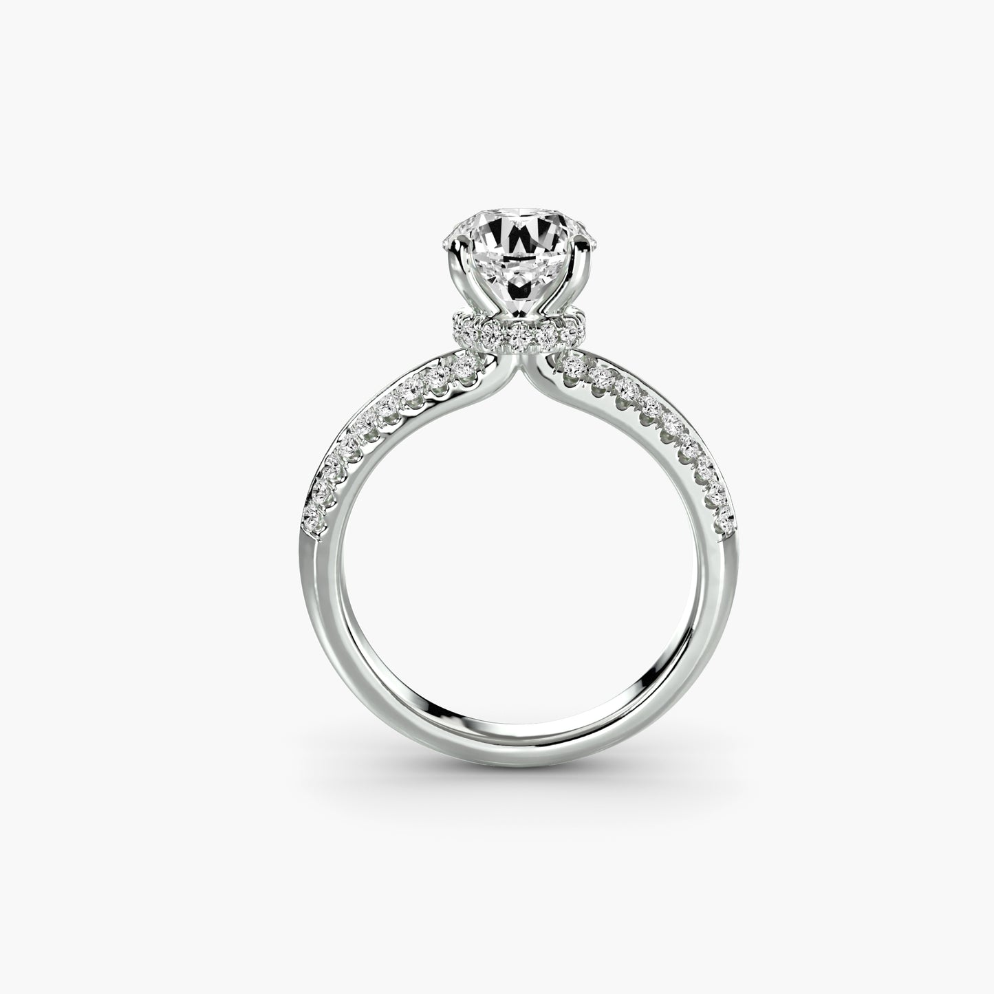 natural round diamond 0.36ct other side angle