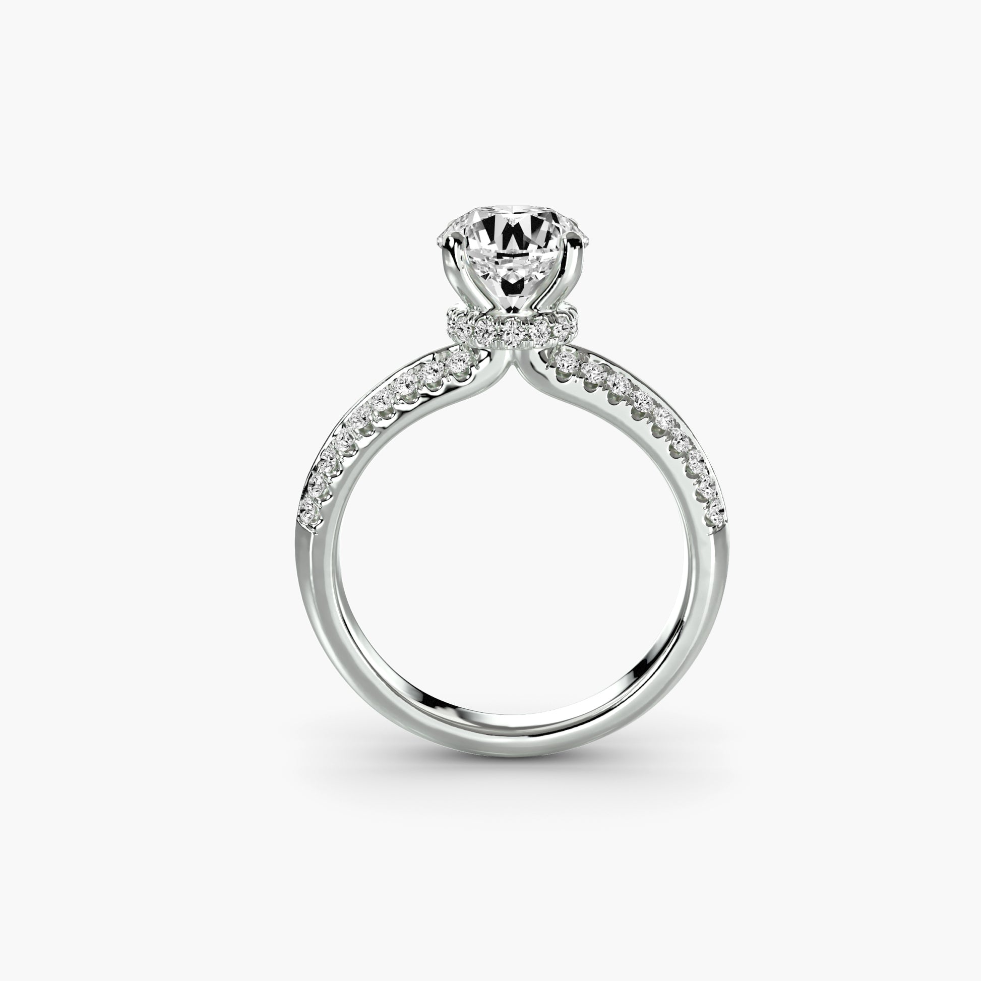 natural round diamond 0.36ct other side angle