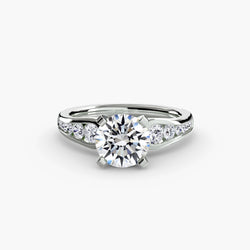 Natural Solitaire with Pavé 2