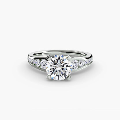 natural round diamond 0.34ct other front view