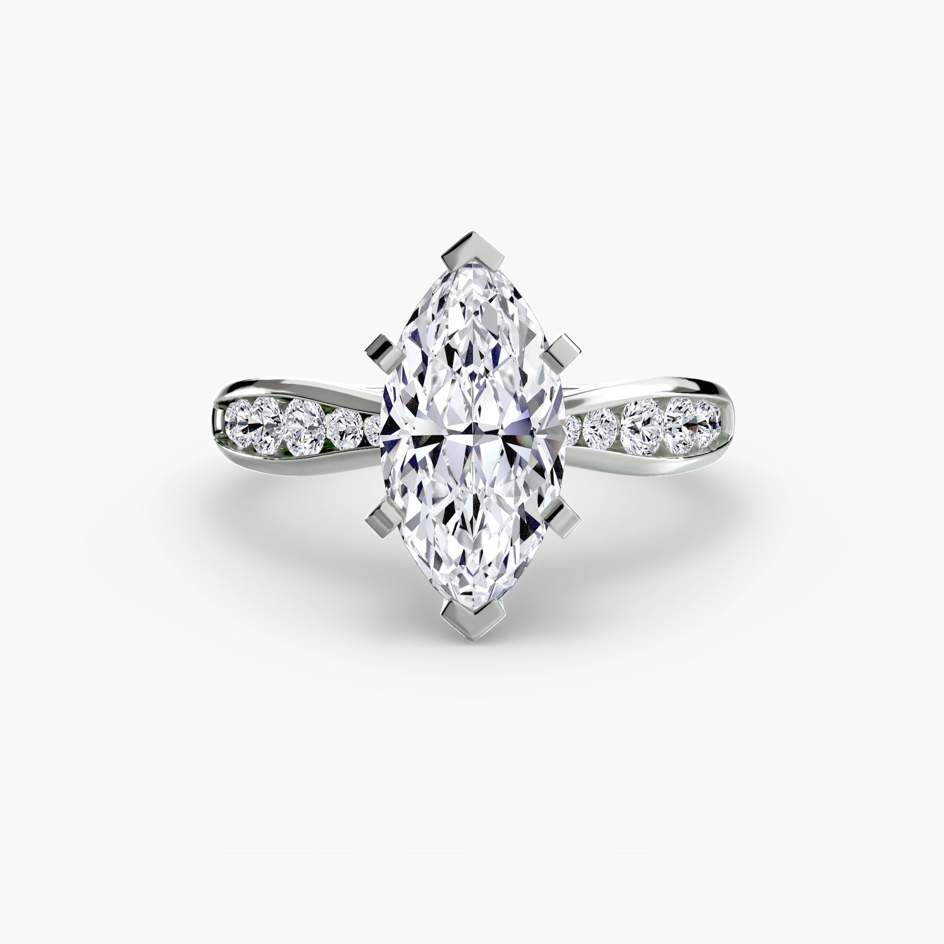natural round diamond 0.31ct other front view