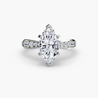 natural round diamond 0.31ct other front view