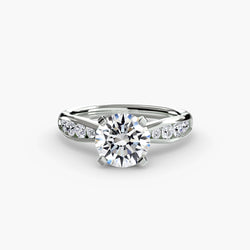 Natural Solitaire with Pavé 3
