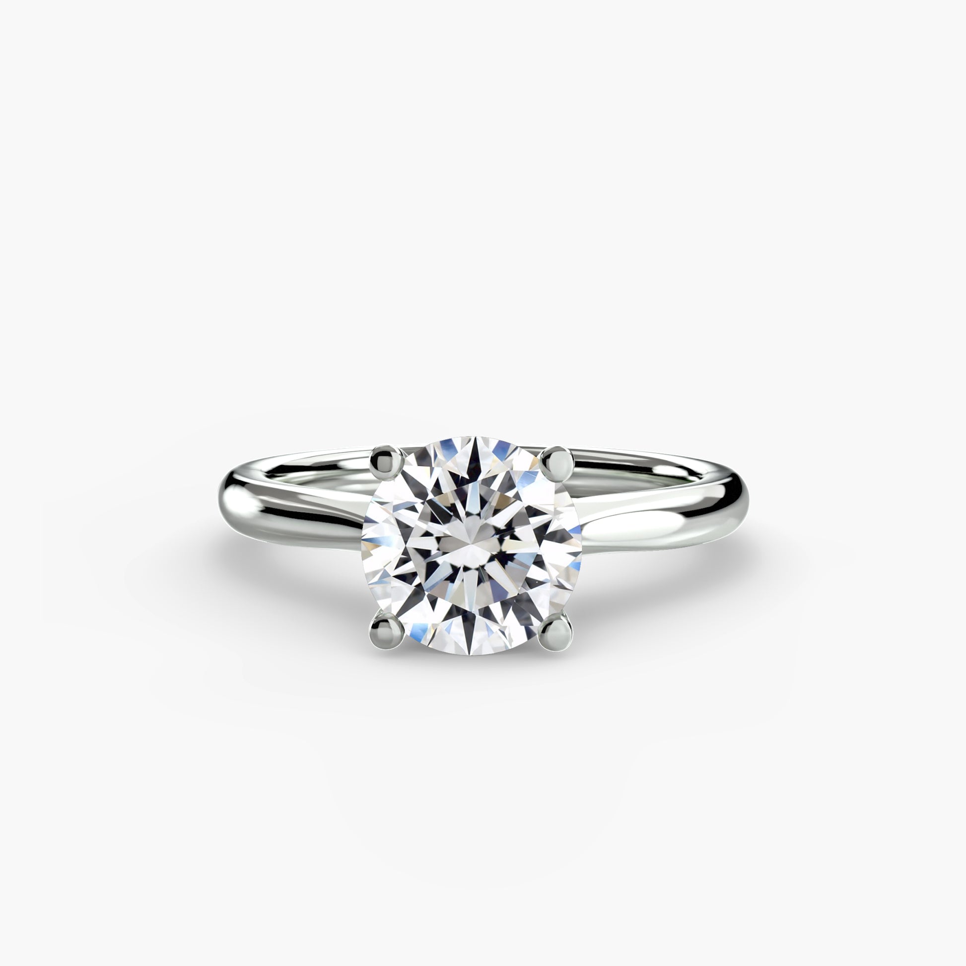 natural diamond ring profile view