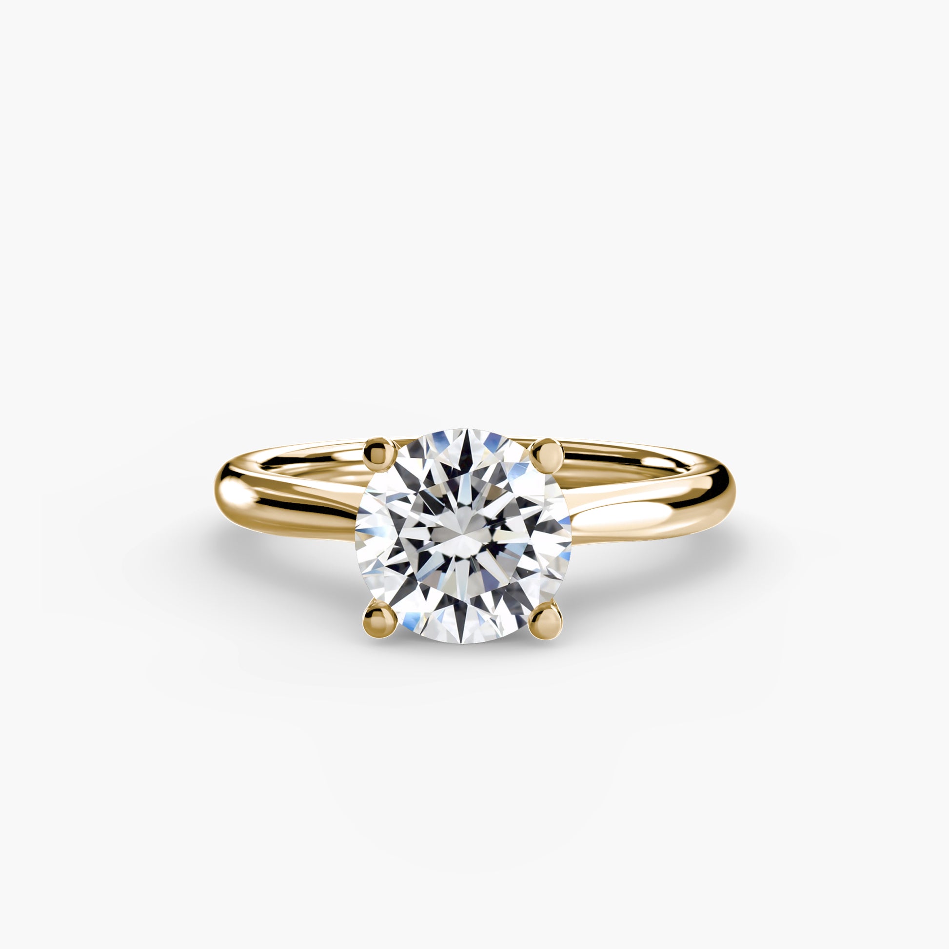 natural diamond ring three quarter angle