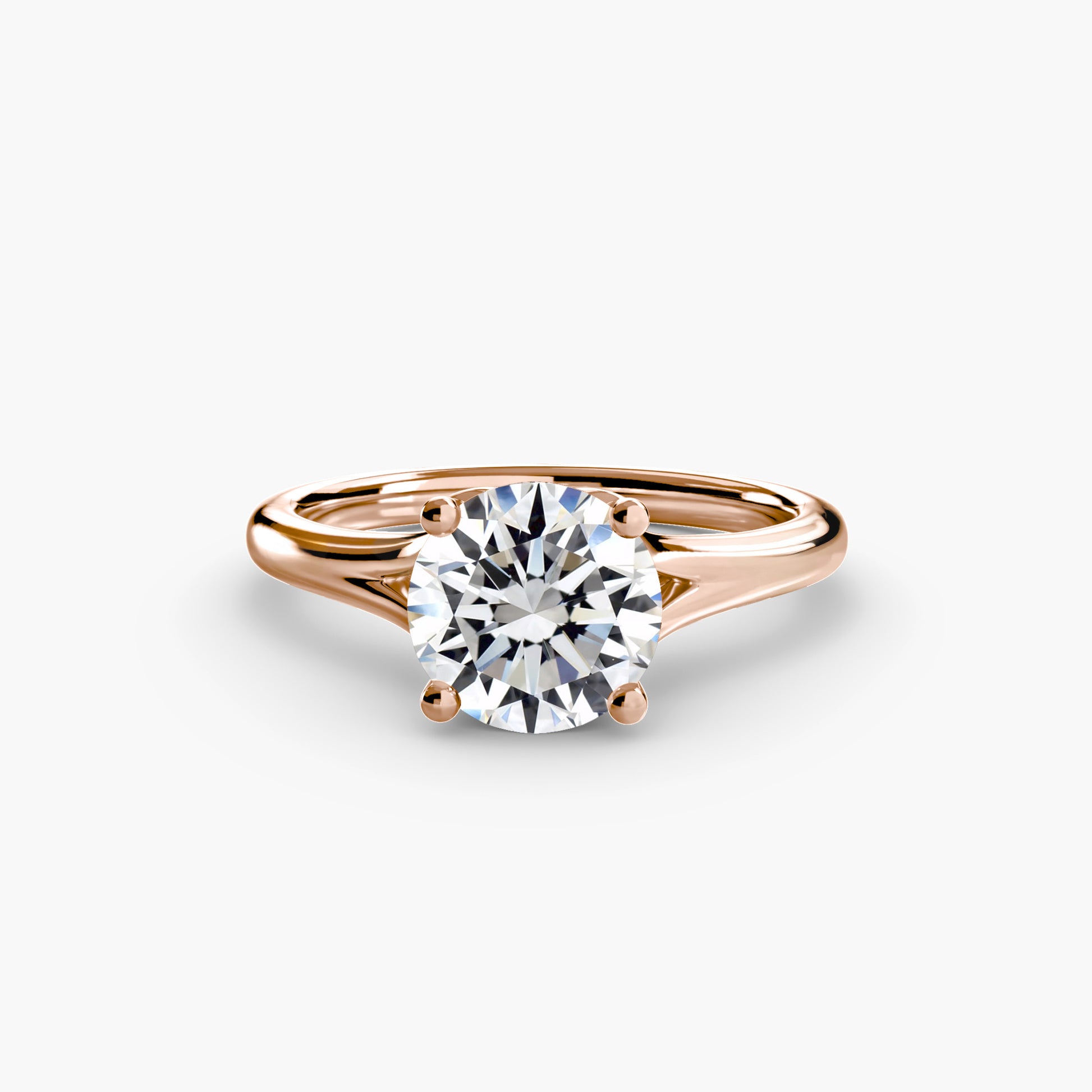natural diamond ring top view